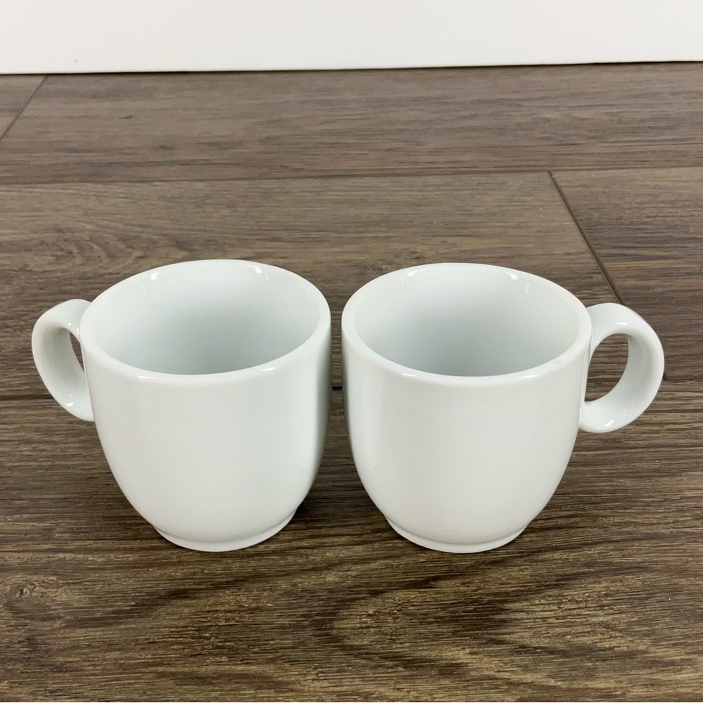2 - PC SET Classic White Espresso Coffee Cups